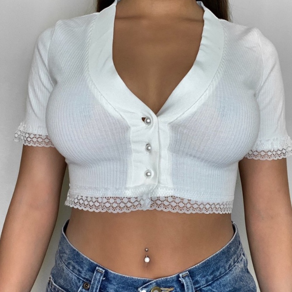 Button up crop top